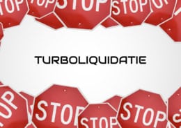 | turboliquidatie | turboliquidatie illustratie met veel rode stopborden en in het midden de tekst: turboliquidatie