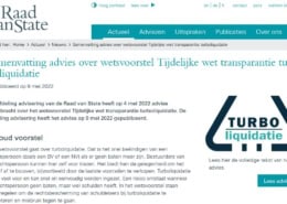 | turboliquidatie | turboliquidatie raad van state artikel over de tijdelijke wet turboliquidatie met daarin het logo van turboliquidatie. Nl