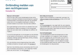 | turboliquidatie | turboliquidatie 1e pagina van kvk formulier 17a, dat gebruikt wordt bij turboliquidatie.